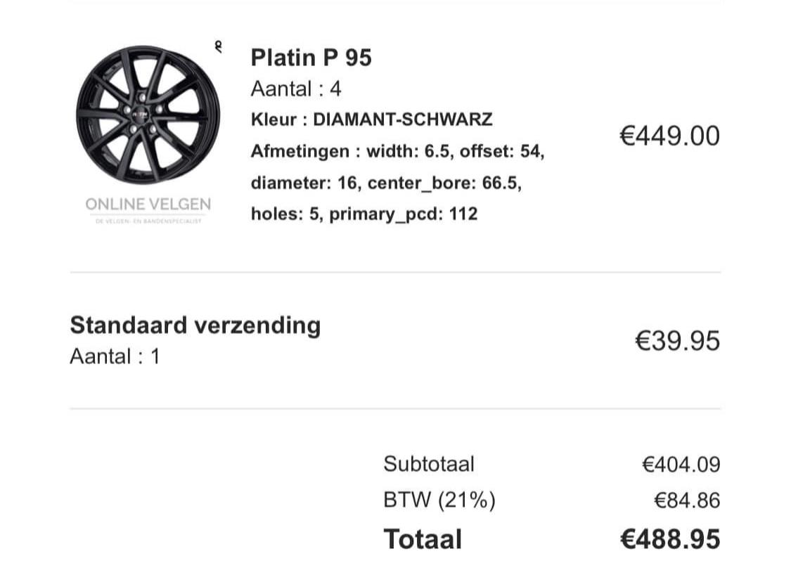 Zwarte nieuwe velgen  4 stuks 