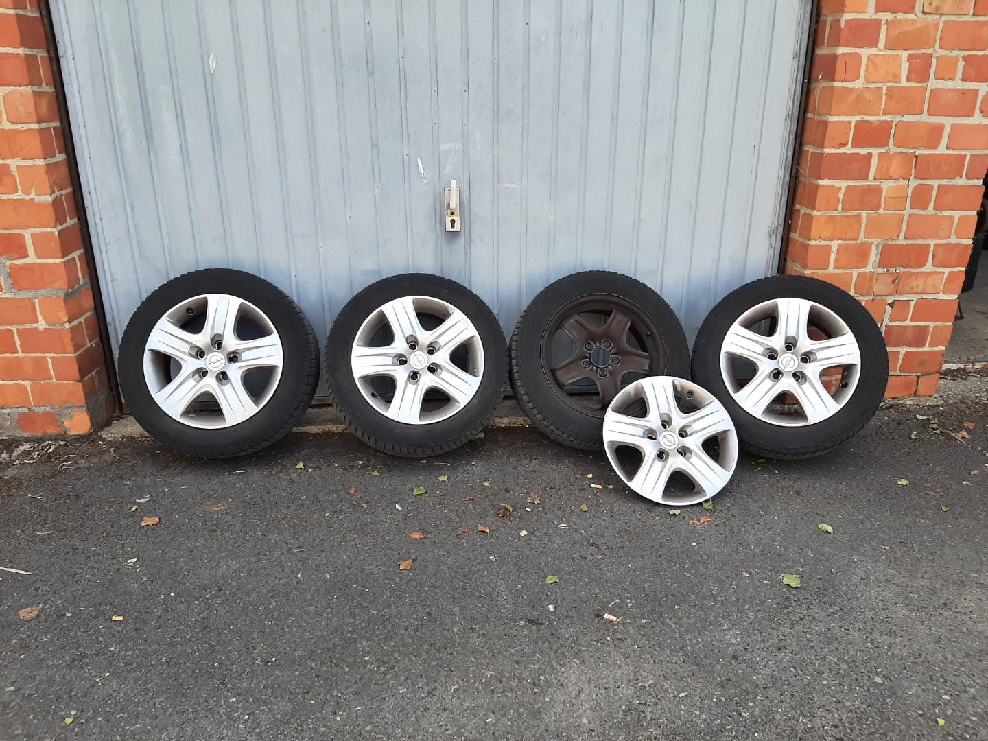 4 winterbanden voor Opel Meriva 2010 op stalen vel