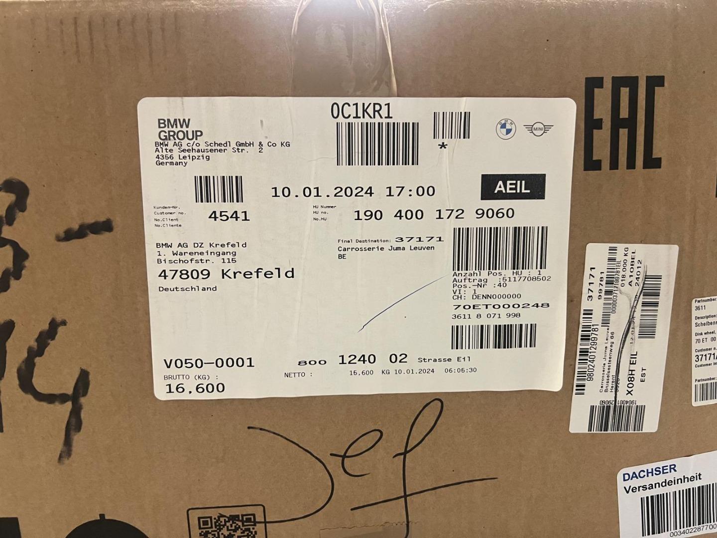 Velgen Rechts Voor en Achter - BMW X5