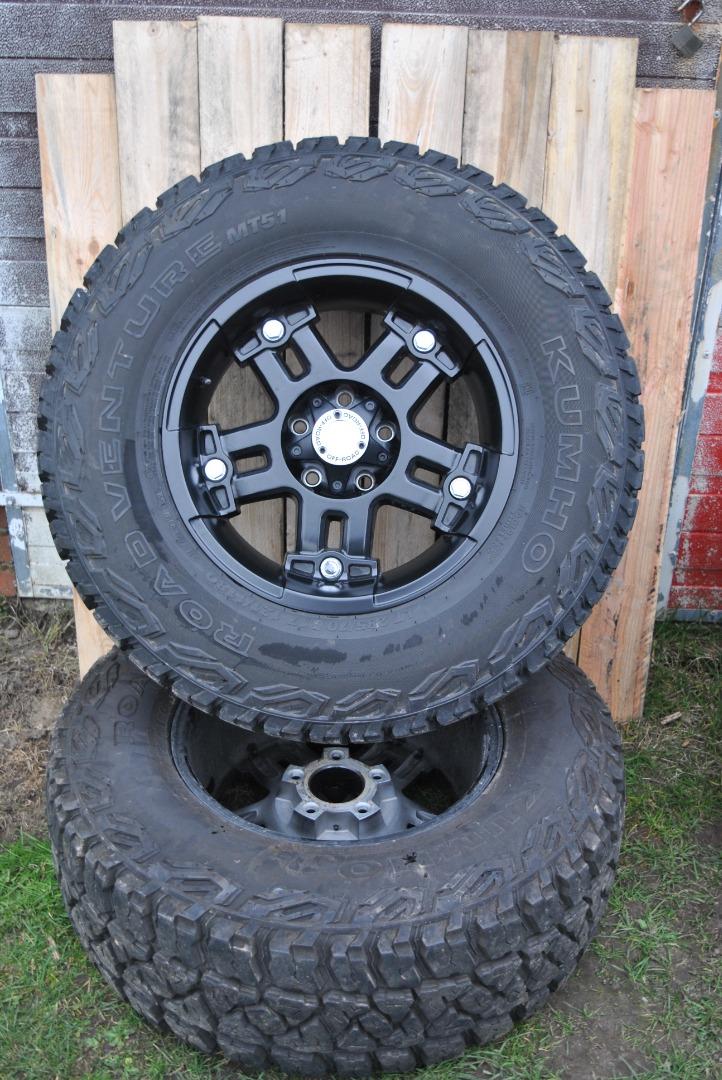 jeep vision wheels 5 stuks met kumho 285/70/17
