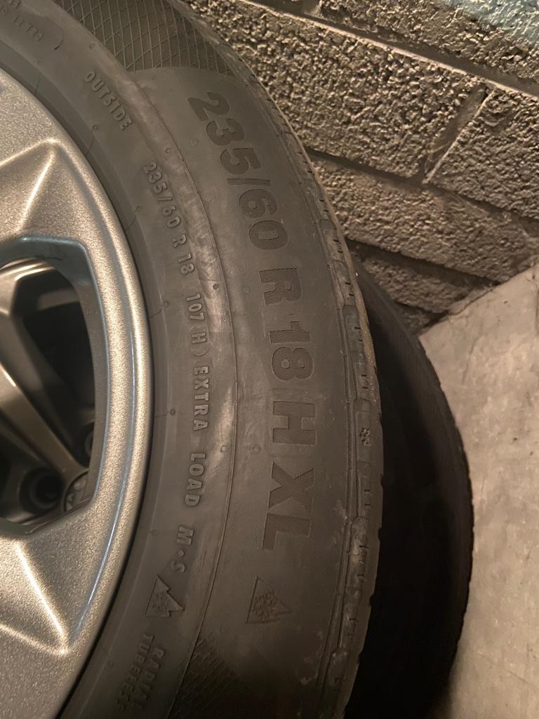 4 zilverkleurige velgen ford edge